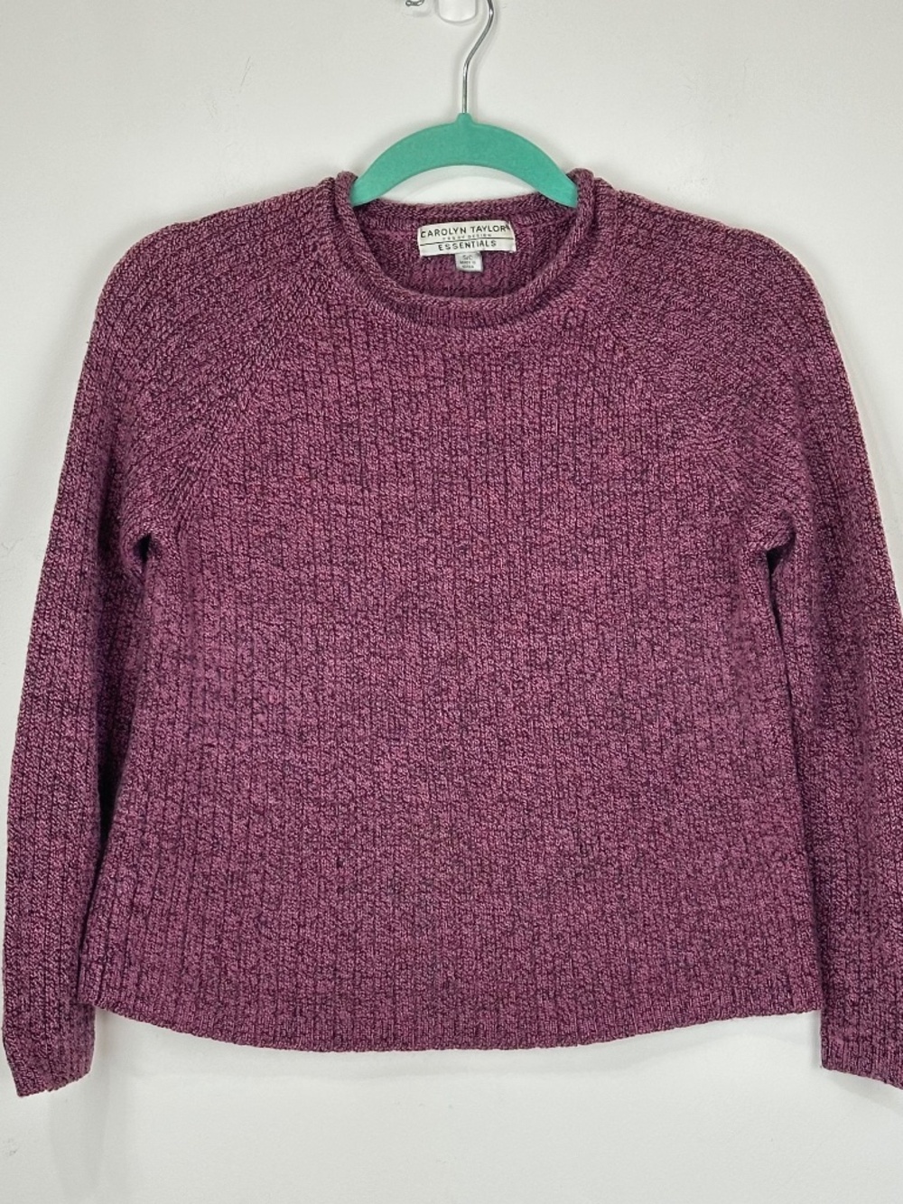 Vintage Carolyn Taylor Purple Y2K Roll Neck Sweater S Retro 1990s